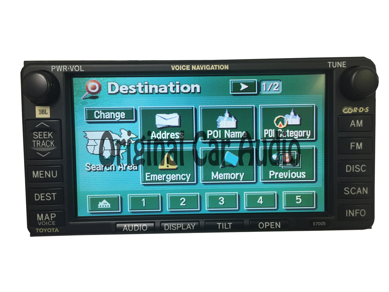Toyota Navigation GPS System Radio 4 Disc CD Changer E7005