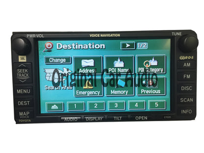 Toyota Navigation GPS System Radio 4 Disc CD Changer E7005