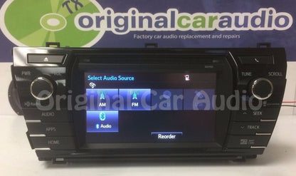 2014 2015 2016 Toyota Corolla OEM Navigation Touchscreen Gracenote XM Satellite MP3 CD Receiver