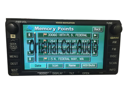 Toyota Navigation GPS System Radio 4 Disc CD Changer E7005