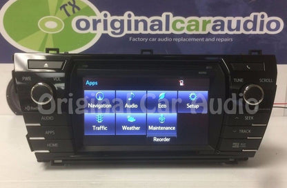 2014 2015 2016 Toyota Corolla OEM Navigation Touchscreen Gracenote XM Satellite MP3 CD Receiver