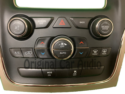 2014 - 2016 Jeep Grand Cherokee OEM 5" Touch Screen Radio Bezel Dual Zone Climate Control PANEL ONLY