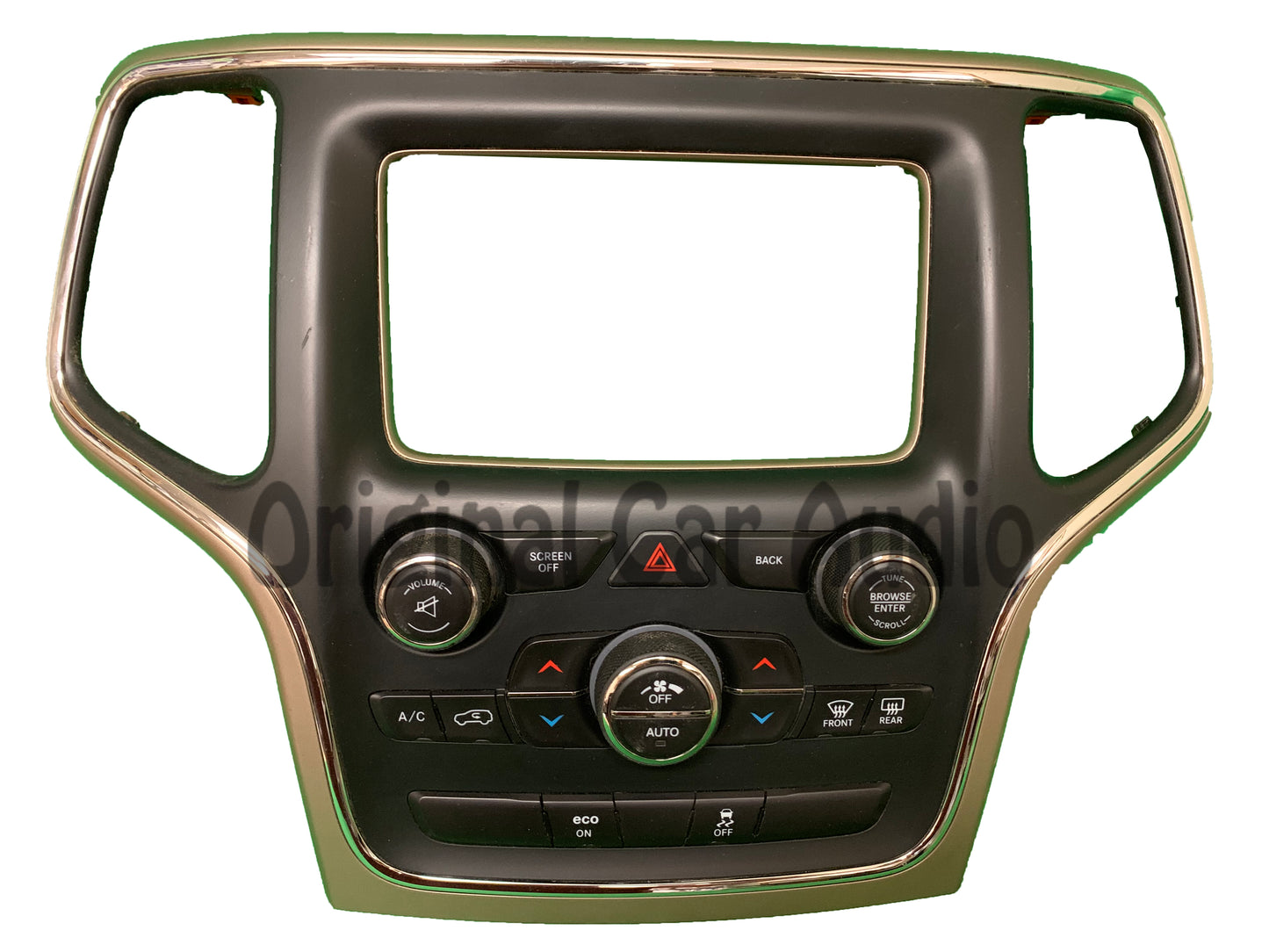 2014 - 2016 Jeep Grand Cherokee OEM 5" Touch Screen Radio Bezel Dual Zone Climate Control PANEL ONLY