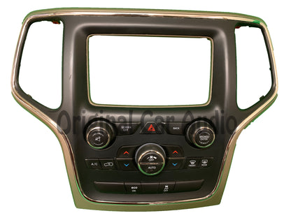 2014 - 2016 Jeep Grand Cherokee OEM 5" Touch Screen Radio Bezel Dual Zone Climate Control PANEL ONLY