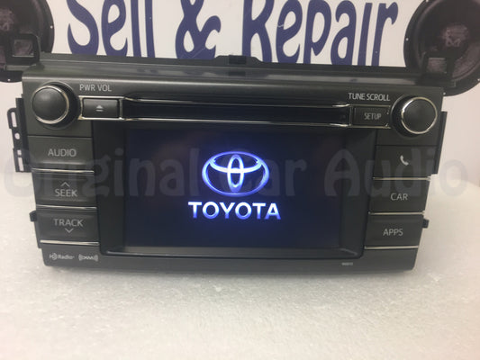 2013 2014 2015 Toyota Rav4 OEM AM FM Entune Touch Screen Bluetooth Unit 100072 Broken Tab