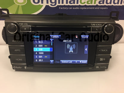 2013 2014 2015 2016 2017 Toyota Rav4 JBL HD Radio AM FM CD Player Navigation Gracenote Bluetooth SAT XM GPS OEM 100324