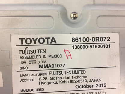 Blemished 14-15 Toyota Rav4 HD Radio CD Player Navigation Gracenote Bluetooth SAT XM GPS OEM 100324