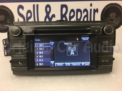 2013 - 2018 Toyota Rav4 AM FM Radio OEM Touchscreen Bluetooth Unit 100327 BLEMISHED