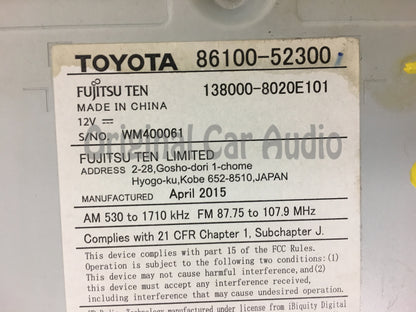 Refurbished 2015 - 2016 Toyota Prius C OEM Touch Screen Gracenote Navigation HD Radio Receiver