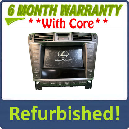 Refurbished 2010 - 2012 Lexus LS460 OEM Navigation Information Touch Screen Display Monitor