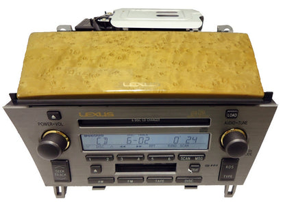 2002 2003 2004 2005 03 04 05 Lexus SC430 Radio Tape Cassette Mark Levinson Radio 6 CD Changer P6832 Light Wood Woodgrain
