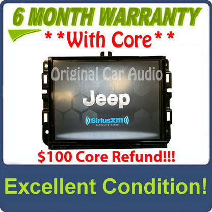 2017 - 2019 Jeep Compass OEM AM FM Radio 8" Touch Screen Display VP2RFP