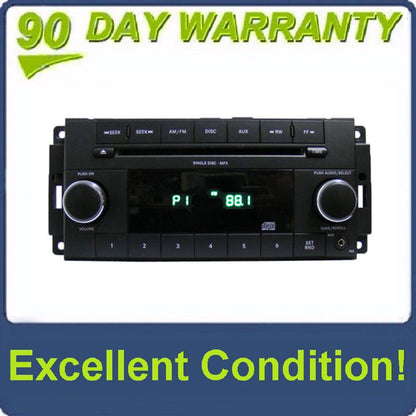 2007 - 2013 DODGE CHRYSLER JEEP OEM Radio MP3 WMA Single CD Player AUX Auxiliary RES