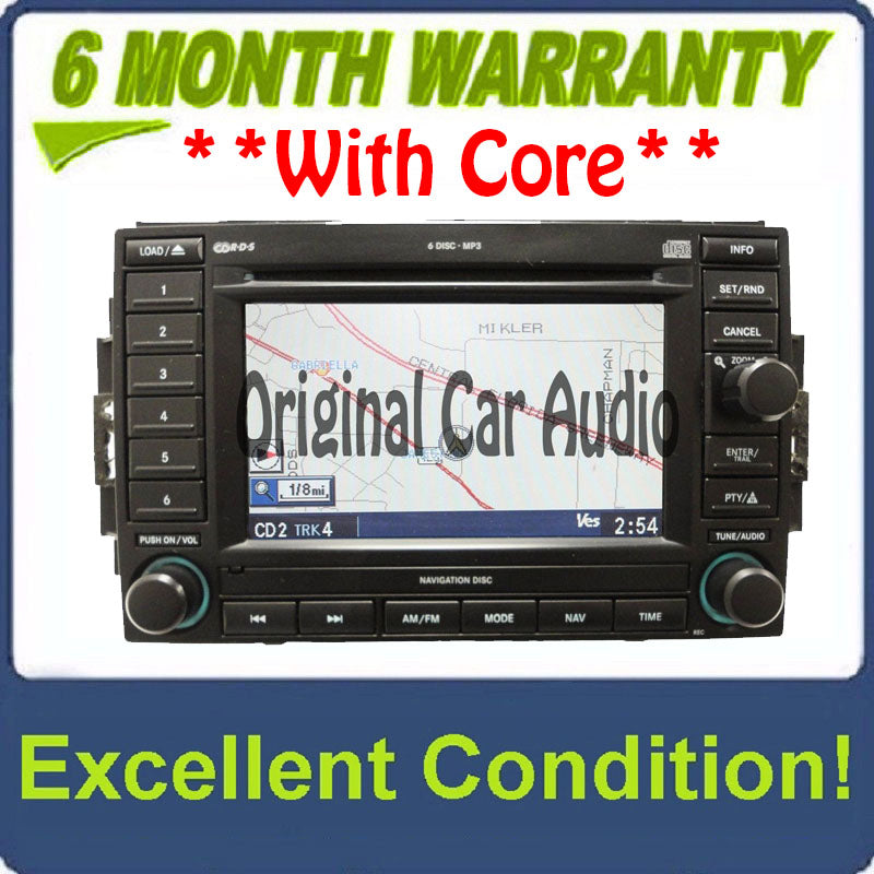 2005 - 2009 Dodge Chysler Jeep OEM Navigation AM FM Radio 6 Disc CD Changer Receiver REC