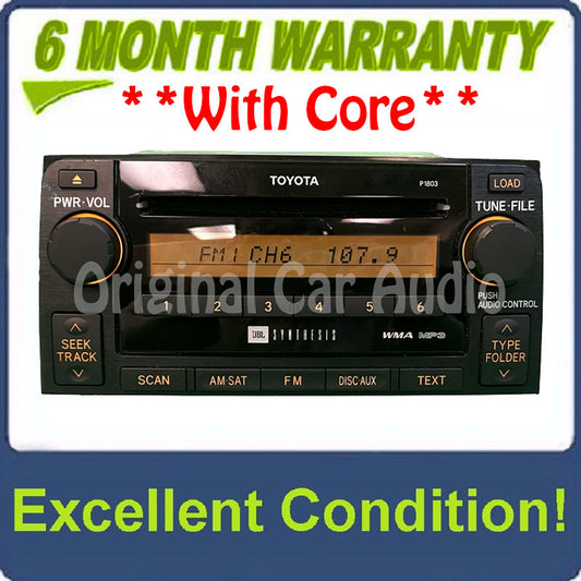 2006 - 2009 Toyota 4 Runner JBL  Radio MP3 and 6 CD Changer
