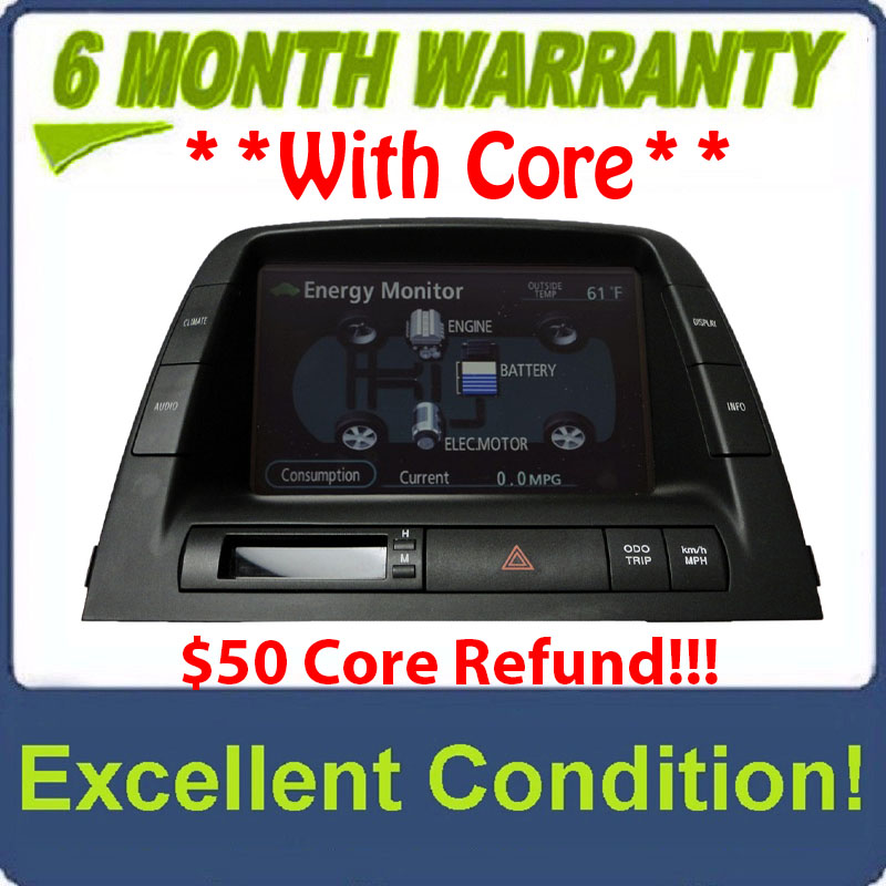 2004 - 2005 Toyota Prius OEM Information Energy Center Display Screen