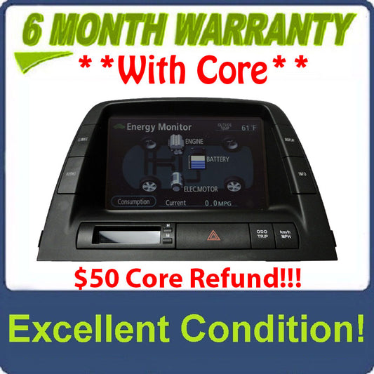 2006 - 2009 06 07 08 09 Toyota Prius Energy Monitor Info trip LCD display screen for radio OEM