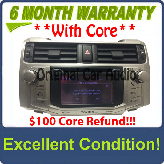 2010 2011 2012 2013 TOYOTA 4RUNNER P10121 HD RADIO 86140-35010 Display & Receiver, AM-FM-CD, w/o navigation