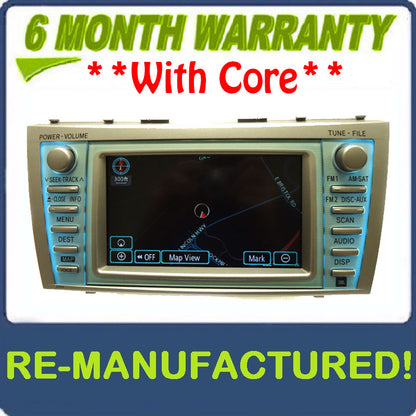 Reman 2007 - 2009 Toyota Camry OEM Navigation AM FM Radio Stereo JBL Display Touch Screen Receiver E7012