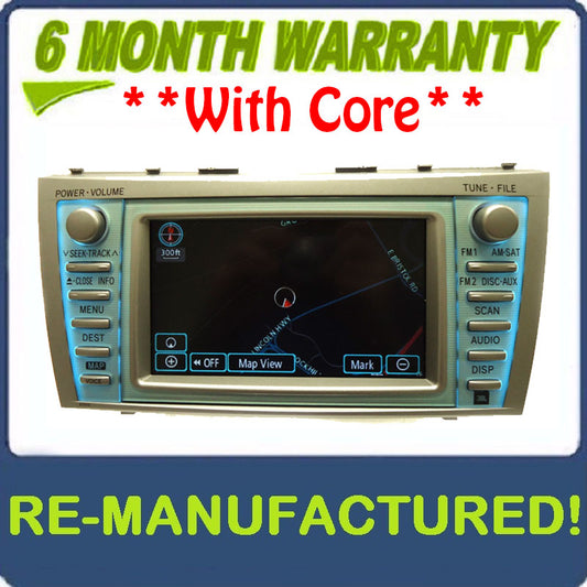 Reman 2007 - 2009 Toyota Camry OEM Navigation AM FM Radio Stereo JBL Display Touch Screen Receiver E7012