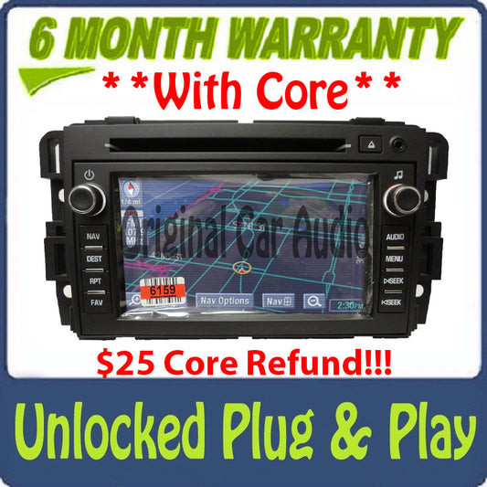 Unlocked Buick Chevy Bose stereo navigation sat radio CD player