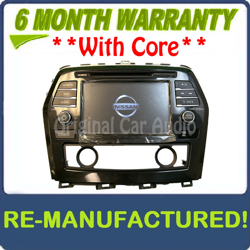 Reman 2016 - 2018 Nissan Maxima OEM BOSE Touch Screen GPS Navigation HD Radio Bluetooth Media Receiver