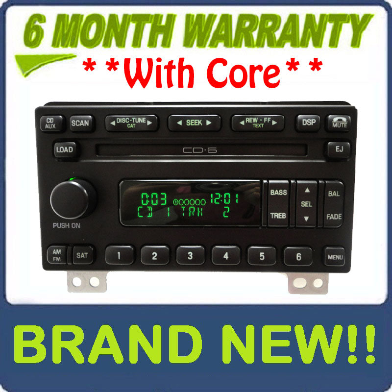 New FORD Mustang Explorer Expedition Mountaineer RSE Radio Stereo 6 Disc Changer CD Player Satellite XM SIRIUS 2004 2005 2006 OEM