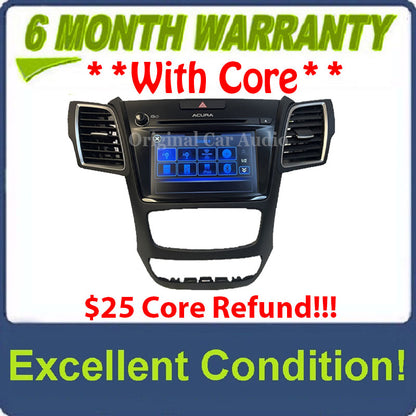 18 19 Acura RDX Navigation Screen CD XM Player Radio A/C OEM