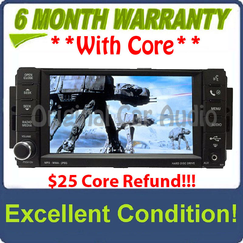 2007 - 2013 Chrysler Jeep Dodge OEM MyGig AM FM Radio CD DVD MP3 AUX Player Receiver REN