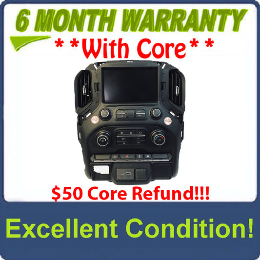 2020 - 2021 Chevrolet Silverado 2500 3500 HD OEM Display Screen Climate Controls and Bezel