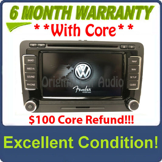 2010 - 2015 Volkswagen VW Jetta Passat OEM Fender Premium Sound RNS-510 Navigation GPS Touch Screen Radio Receiver