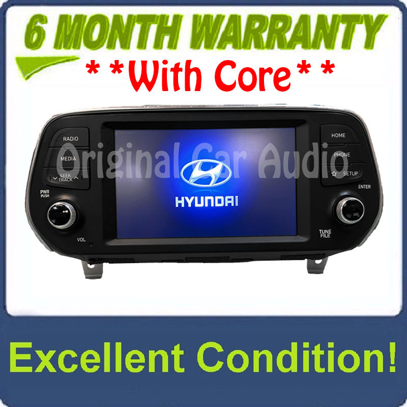 2019 - 2020 HYUNDAI SANTA FE OEM NON-NAVIGATION RADIO AM FM 7.0" DISPLAY AND RECEIVER