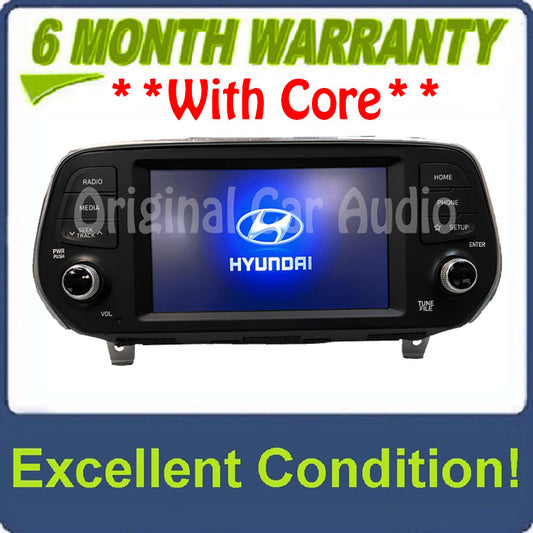 2019 - 2020 HYUNDAI SANTA FE OEM NON-NAVIGATION RADIO AM FM 7.0" DISPLAY AND RECEIVER