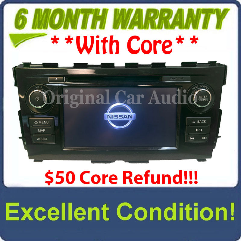 2018 Nissan Altima Navigation Radio Receiver AM-FM w/ CD Player 259159HU0B OEM