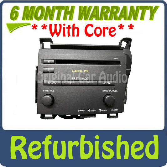 Refurbished 11-13 Lexus CT200H AM FM radio receiver CD player 100124