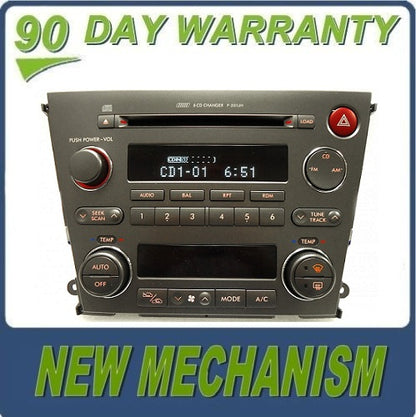 Remanufactured SUBARU Legacy 2.5L 3.0L Radio Stereo 6 Disc Changer CD Player P-201UH Automatic Climate Controls 2005 2006