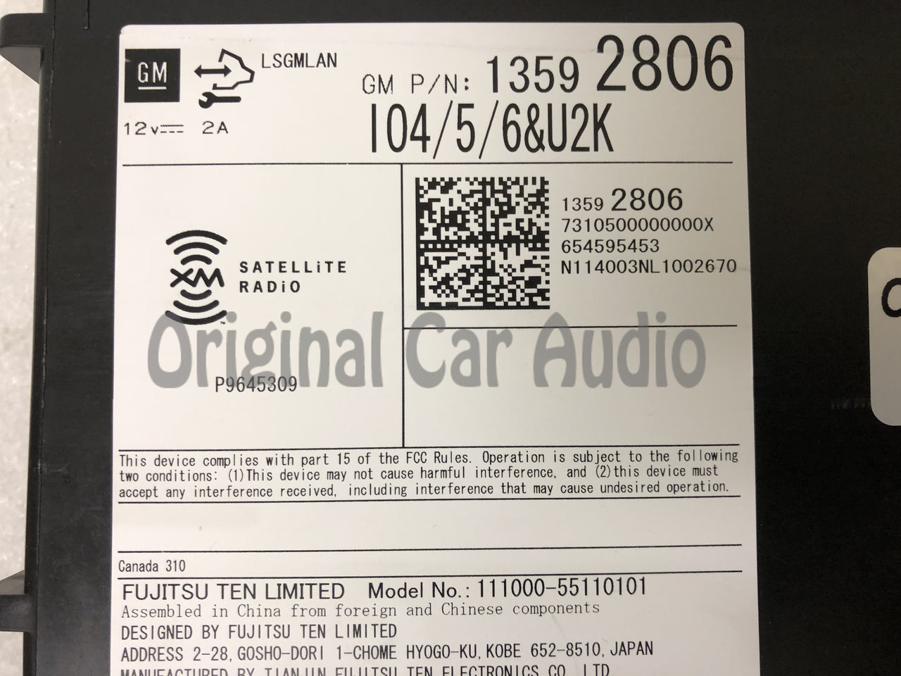 2013 - 2017 Buick Chevrolet Cadillac GM OEM AM FM SAT Radio Tuner Receiver
