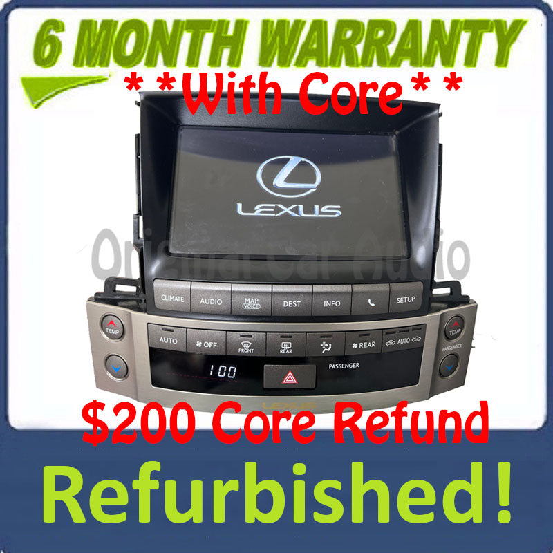 Refurbished 2012 - 2015 Lexus LX570 OEM Touch Screen Navigation Multi Information Display Monitor