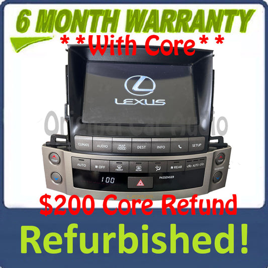 Refurbished 2012 - 2015 Lexus LX570 OEM Touch Screen Navigation Multi Information Display Monitor