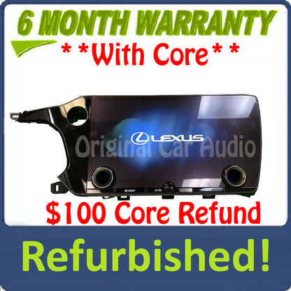 Refurbished 2022 - 2024 Lexus NX250 NX350 NX350H NX450H OEM Navigation Media Touch Screen Display w/ Apple Carplay and Android Auto