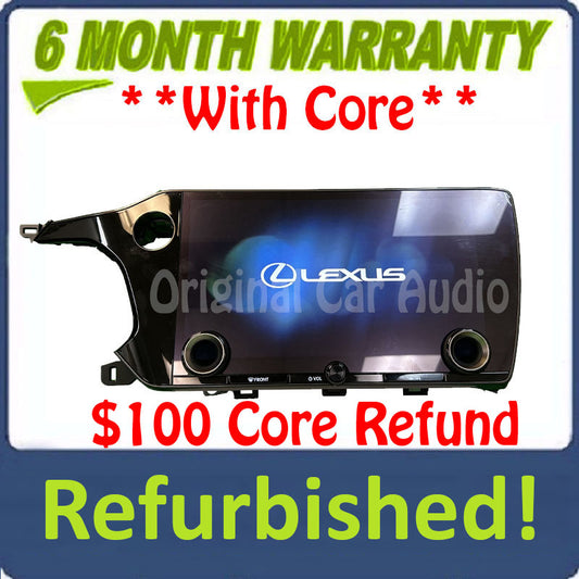 Refurbished 2022 - 2024 Lexus NX250 NX350 NX350H NX450H OEM Navigation Media Touch Screen Display w/ Apple Carplay and Android Auto
