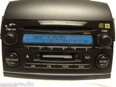 Toyota Sienna  XLE JBL Radio Tape and CD Player 2004-2007