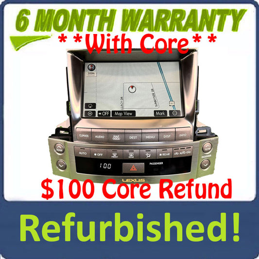 Refurbished 2008-2011 LX570 LEXUS OEM Media Navigation Display Screen Receiver