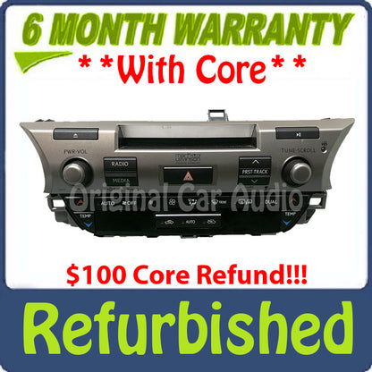 Refurbished 2013 - 2015 Lexus ES350 OEM Mark Levinson Multi Media Gracenote Bluetooth SAT AM FM HD Radio Receiver 100079
