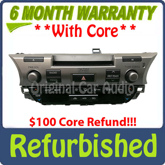 Refurbished 2013 - 2015 Lexus ES350 OEM Mark Levinson Multi Media Gracenote Bluetooth SAT AM FM HD Radio Receiver 100079