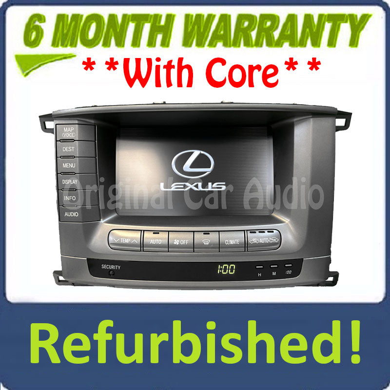 Refurbished 2004 - 2007 LEXUS LX470 OEM GPS NAVIGATION SCREEN DISPLAY MFD CLIMATE CONTROL