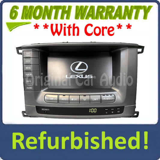 Refurbished 2004 - 2007 LEXUS LX470 OEM GPS NAVIGATION SCREEN DISPLAY MFD CLIMATE CONTROL