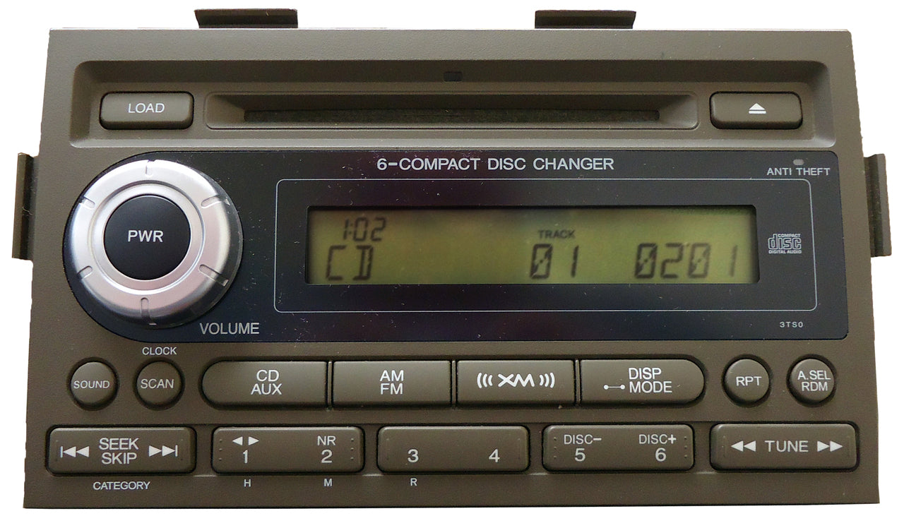 2006 2007 2008 Honda Ridgeline XM Radio and 6 Disc CD Changer GREY