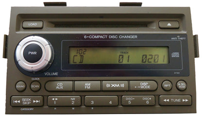 2006 2007 2008 Honda Ridgeline XM Radio and 6 Disc CD Changer GREY