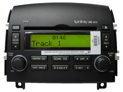 NEW 06 07 08 Hyundai SONATA Infinity Radio MP3 6 Disc CD Changer Player BLACK